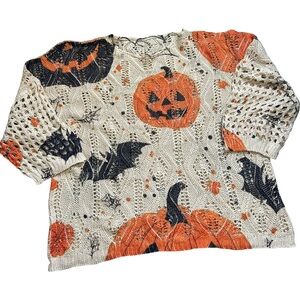 NWOT Halloween Pumpkin Knit Sweater